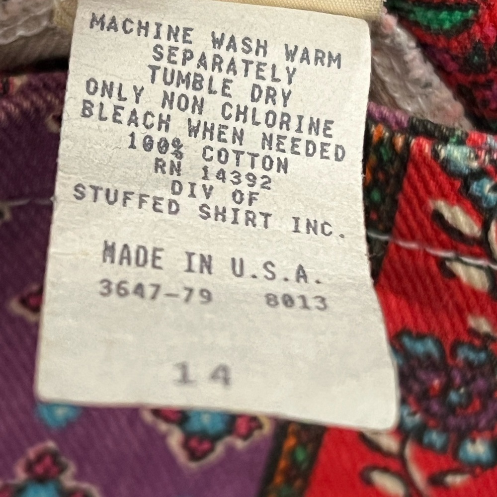 Vivaldi Vintage Colorful Striped Southwestern Denim Jean Wrap Skirt Size 14 - Picture 6 of 7